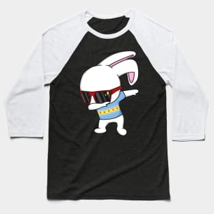 Hip Hop Bunny Dabbing Baseball T-Shirt